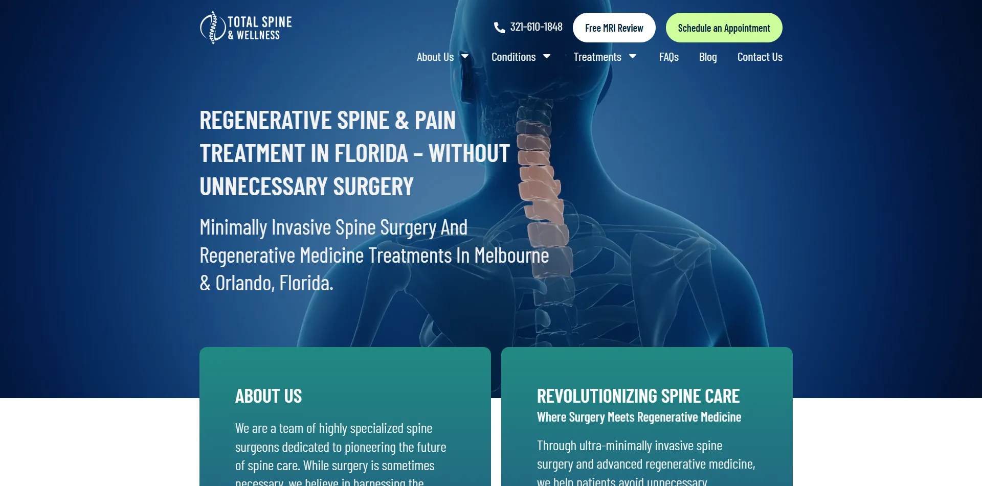 Total Spine & Wellness project screenshot